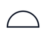 Profile of a surface GD&T symbol: Arc with a baseline